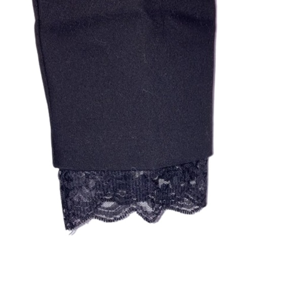 ZARA black XS pants skinny with lace pant leg openings - Picture 2 of 7